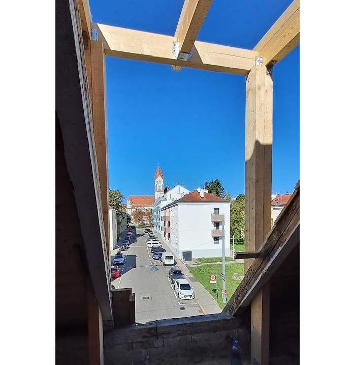 Umbau Siedlungshaus Meidling, Gaupe in Bau